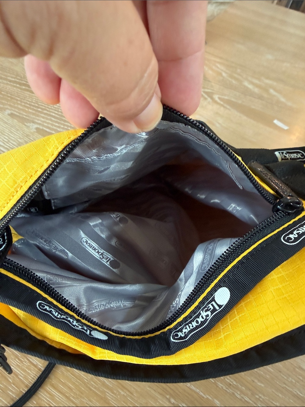 NWT LeSportsac NADINE Drawstring Backpack Mango Yellow Perfect Travel Bag Purse - Picture 8 of 16